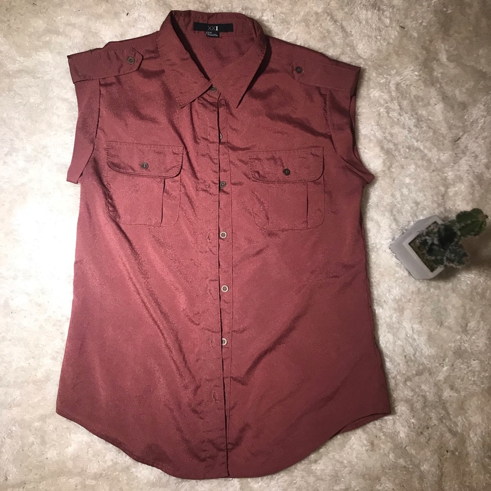 Forever 21 Button Down Tank